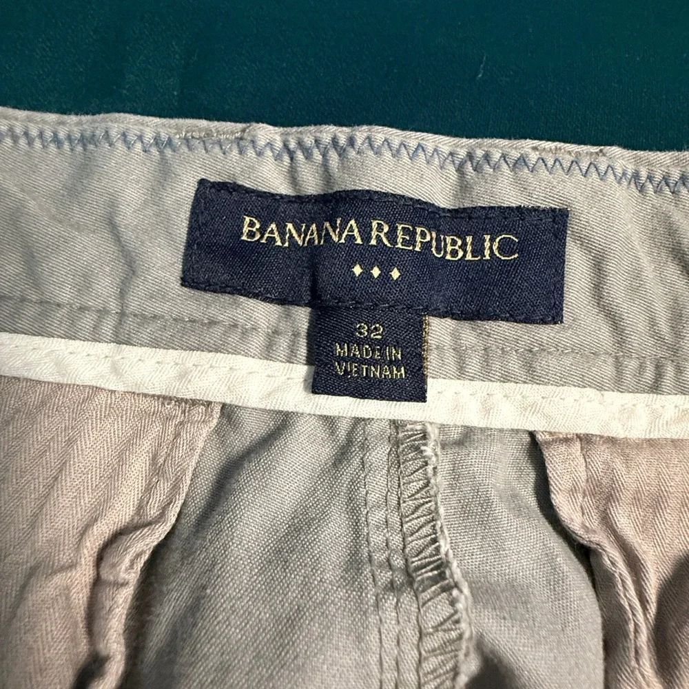 Banana Republic Men's Gray Chino Shorts‎ Size 32 Relaxed Fit Casual